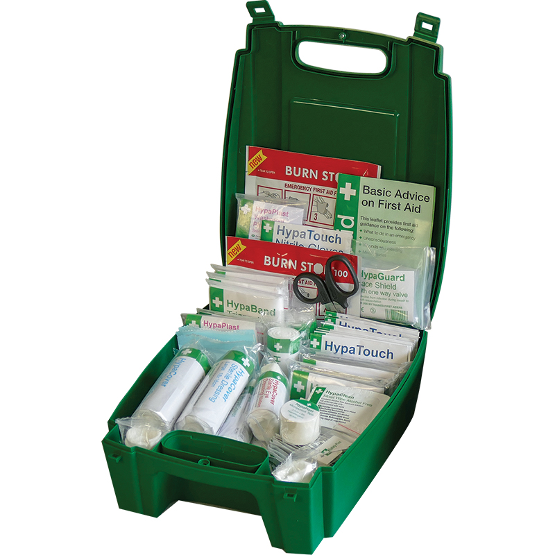 Safety First Aid Evolution British Standard Compliant Workplace First Aid Kit in Green Case (Medium)
