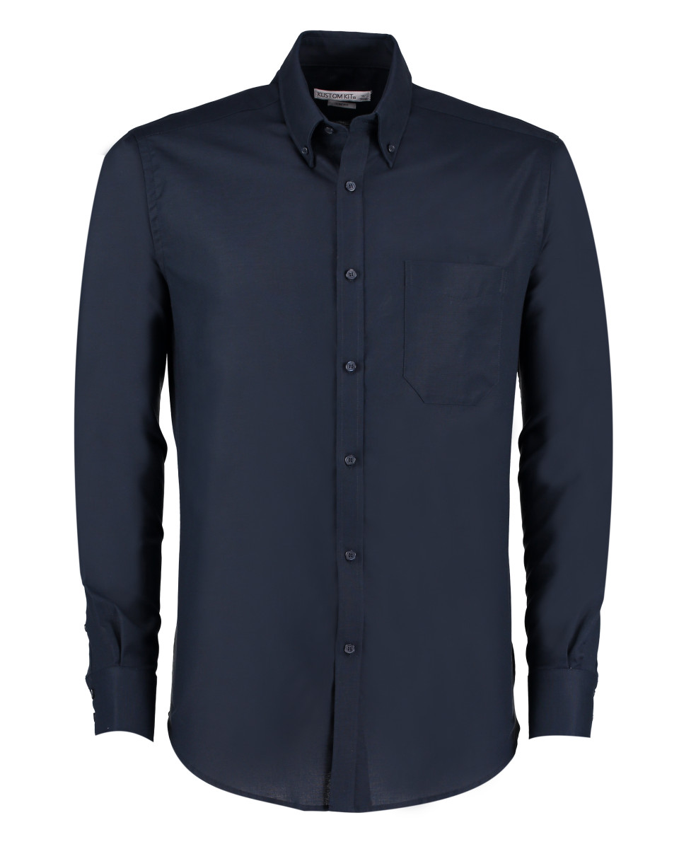 Kustom Kit Slim Fit Workwear Long Sleeved Oxford Shirt