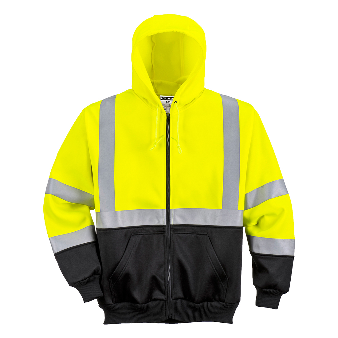 Portwest Hi Vis Two Tone Zipped Hoodie