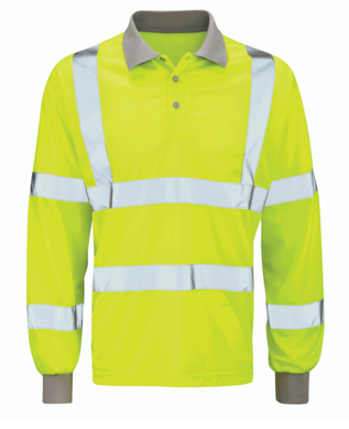 Orbit Hi Vis Long Sleeve Polo Shirt