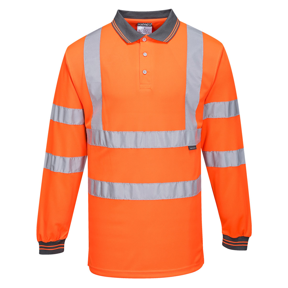 Portwest Hi Vis Long Sleeved Polo