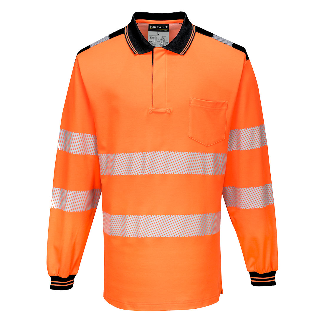 Portwest Hi Vis Polo Shirt Long Sleeve